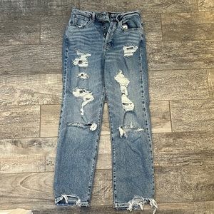 Hollister vintage stretch ultra high-rise crop straight jeans
